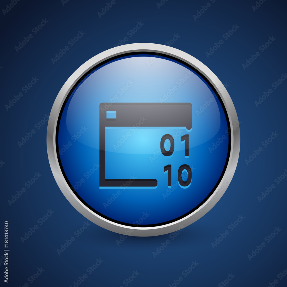 Push Button - Dark Blue Web Icon Push Button - Dark Blue Web Icon