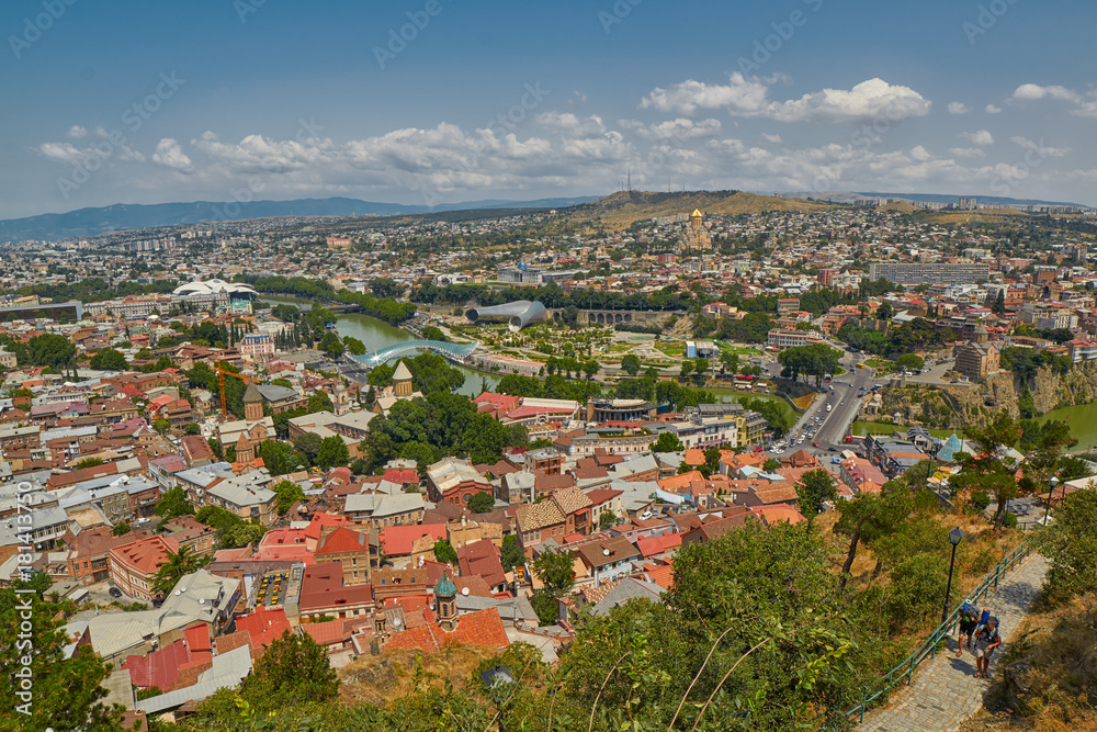 Panoramic View over Tbilisi Center