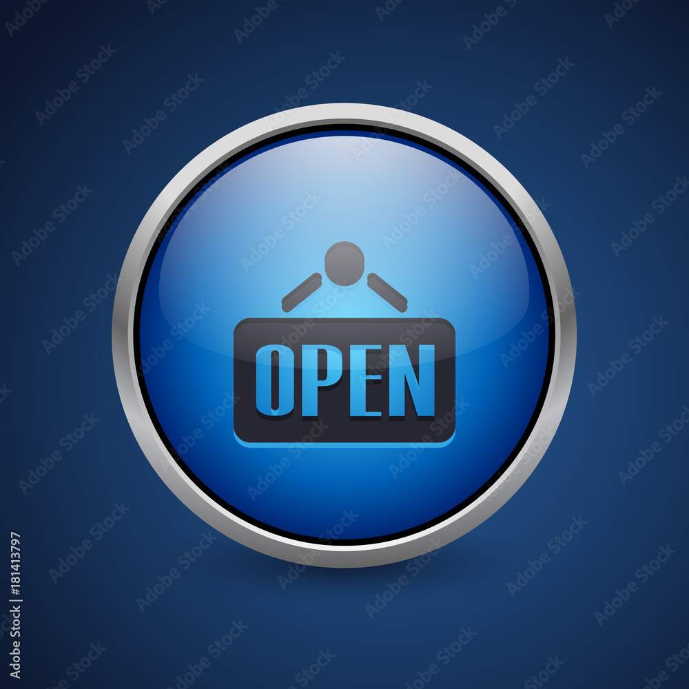 Push Button - Dark Blue Web Icon Push Button - Dark Blue Web Icon