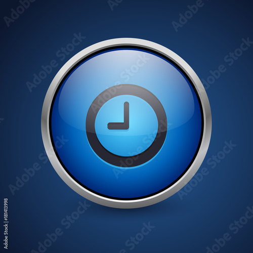 Push Button - Dark Blue Web Icon
