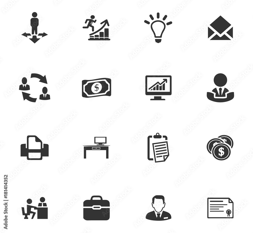 Business icons set