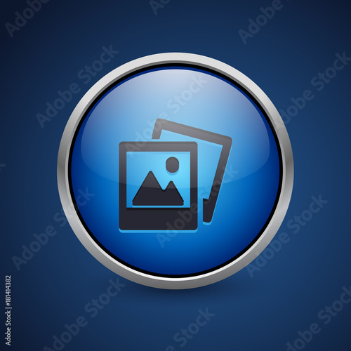 Push Button - Dark Blue Web Icon