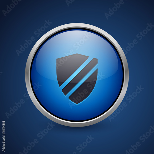 Push Button - Dark Blue Web Icon