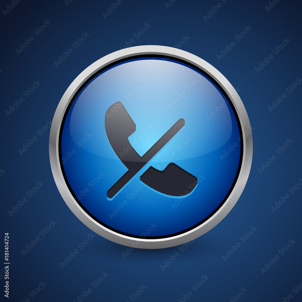 Push Button - Dark Blue Web Icon Push Button - Dark Blue Web Icon