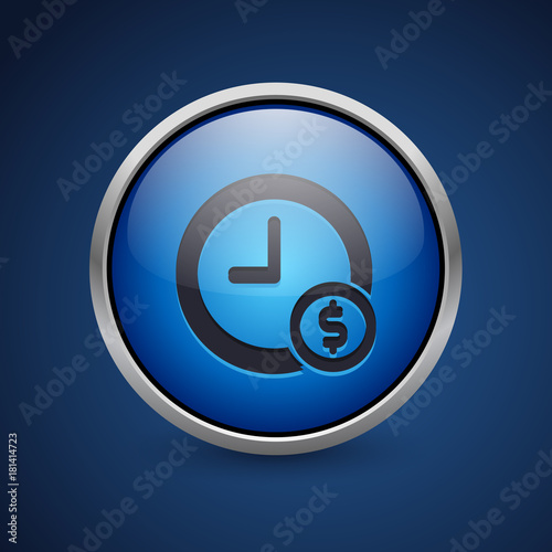 Push Button - Dark Blue Web Icon