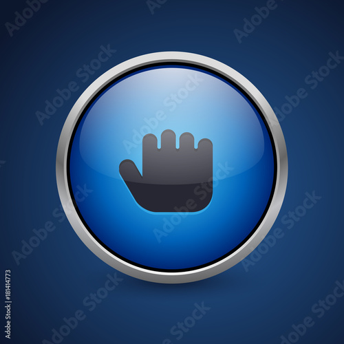 Push Button - Dark Blue Web Icon