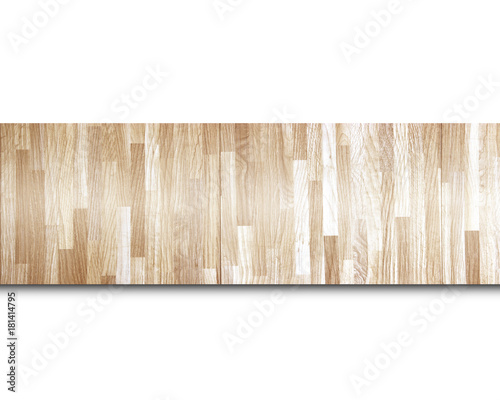 Wooden wall isolated on white background.