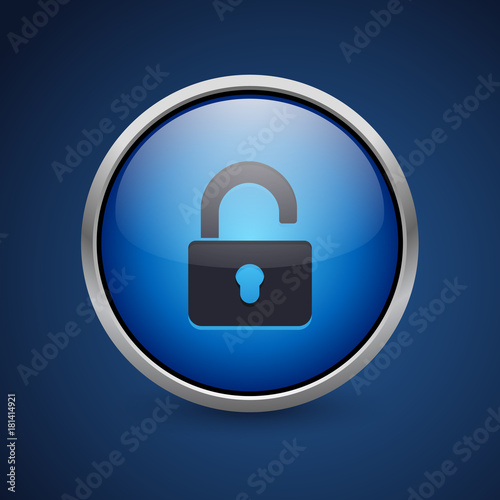 Push Button - Dark Blue Web Icon