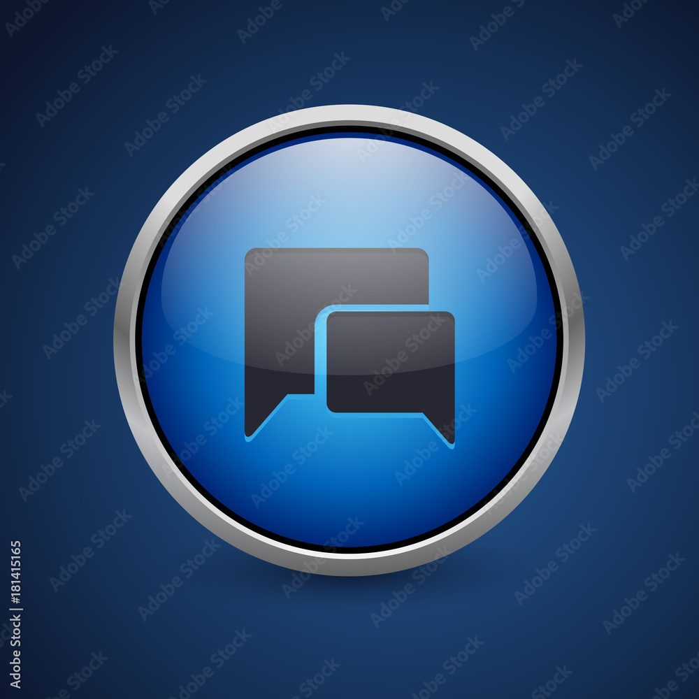 Push Button - Dark Blue Web Icon Push Button - Dark Blue Web Icon