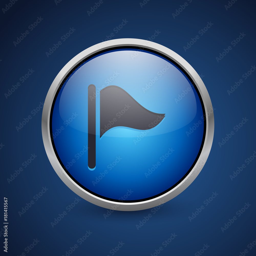 Push Button - Dark Blue Web Icon Push Button - Dark Blue Web Icon