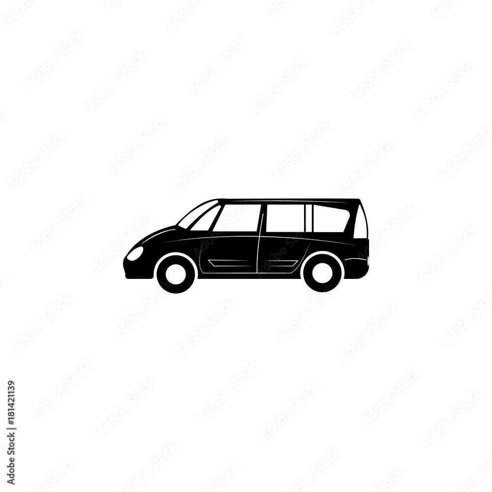 Minivan large car icon. Car type simple icon. Transport element icon. Premium quality graphic design. Signs, outline symbols collection icon for websites, web design, mobile, info graphics