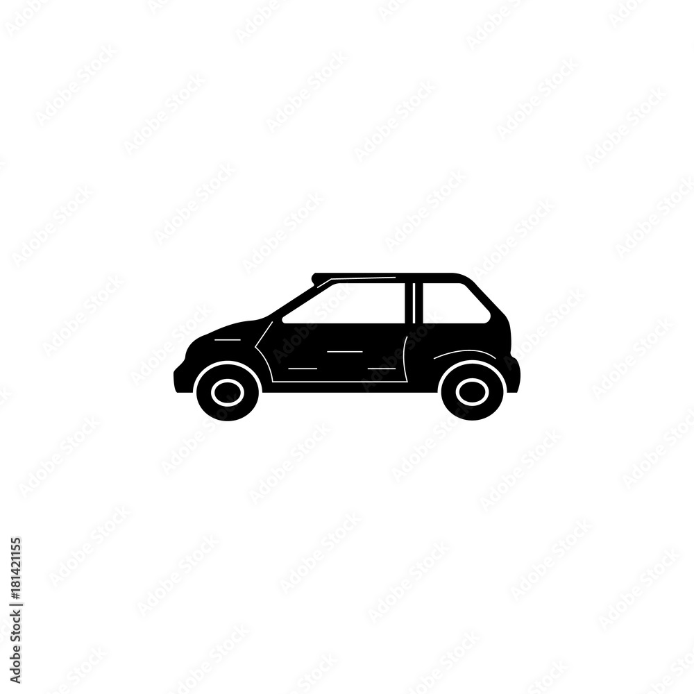 Small hatchback car icon. Car type simple icon. Transport element icon. Premium quality graphic design. Signs, outline symbols collection icon for websites, web design