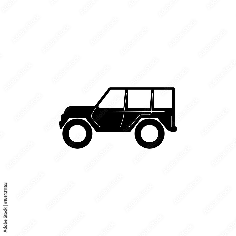 Four wheel drive car. Car type simple icon. Transport element icon. Premium quality graphic design. Signs, outline symbols collection icon for websites, web design