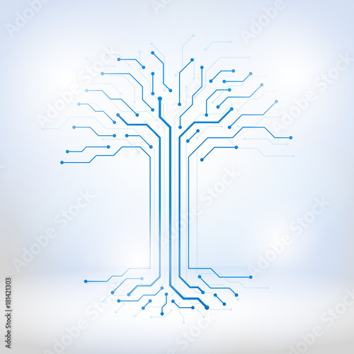 Digital tree made of circuits