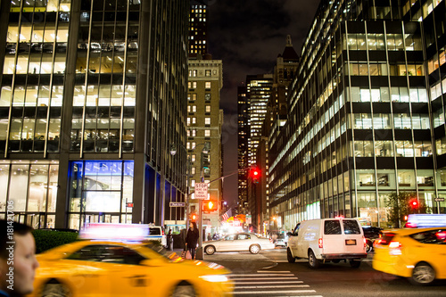Canvas Print Urban Nightime NYC Manhattan new york city
