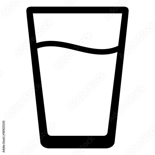 glass icon on white background