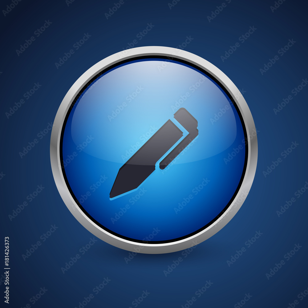 Push Button - Dark Blue Web Icon Push Button - Dark Blue Web Icon