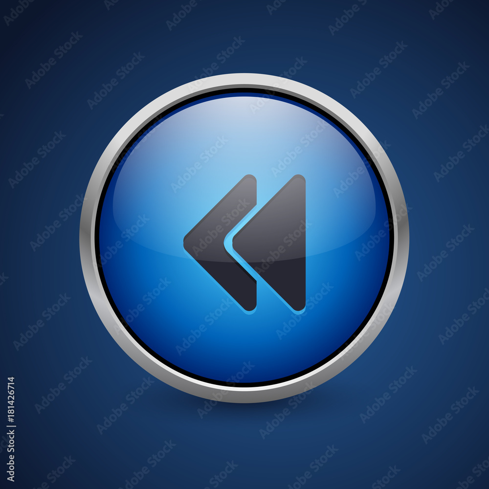 Push Button - Dark Blue Web Icon