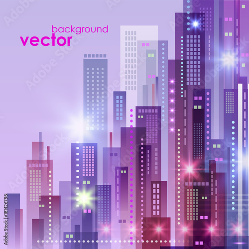 Abstract modern cityscape  vector illustration