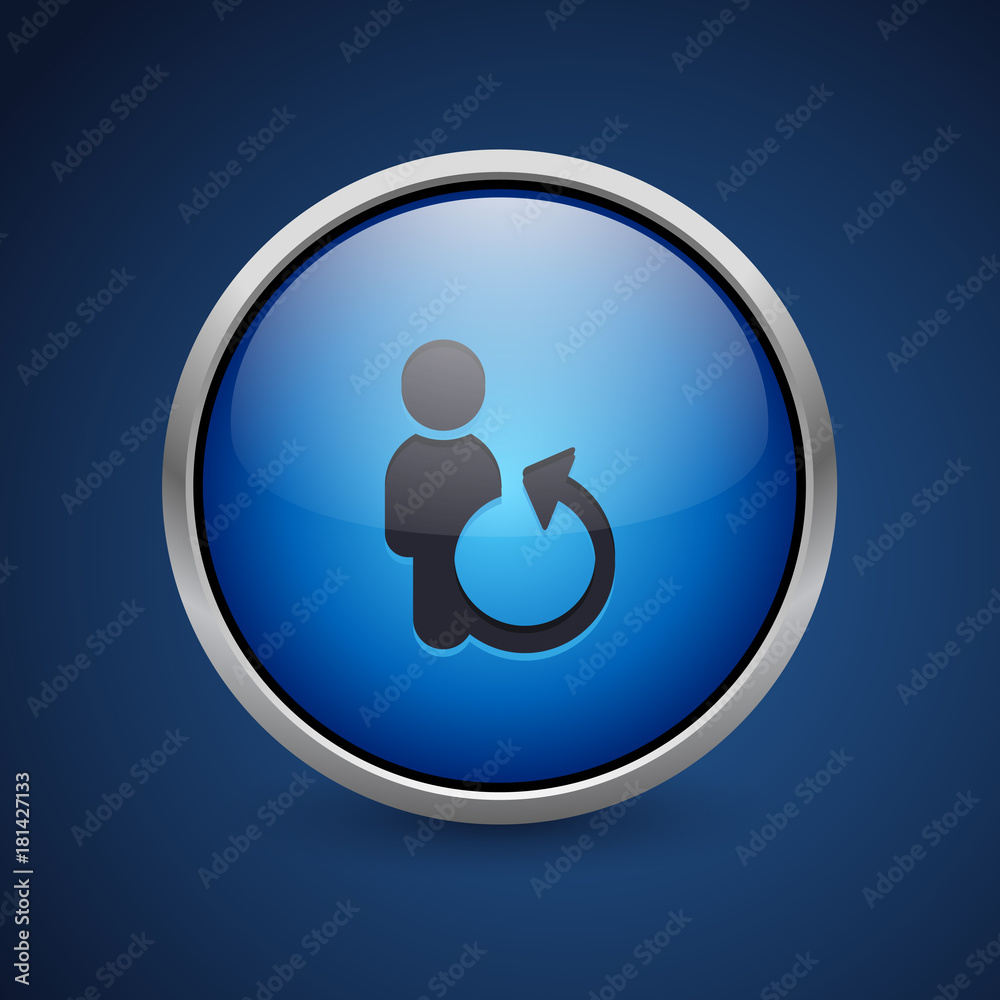 Push Button - Dark Blue Web Icon Push Button - Dark Blue Web Icon