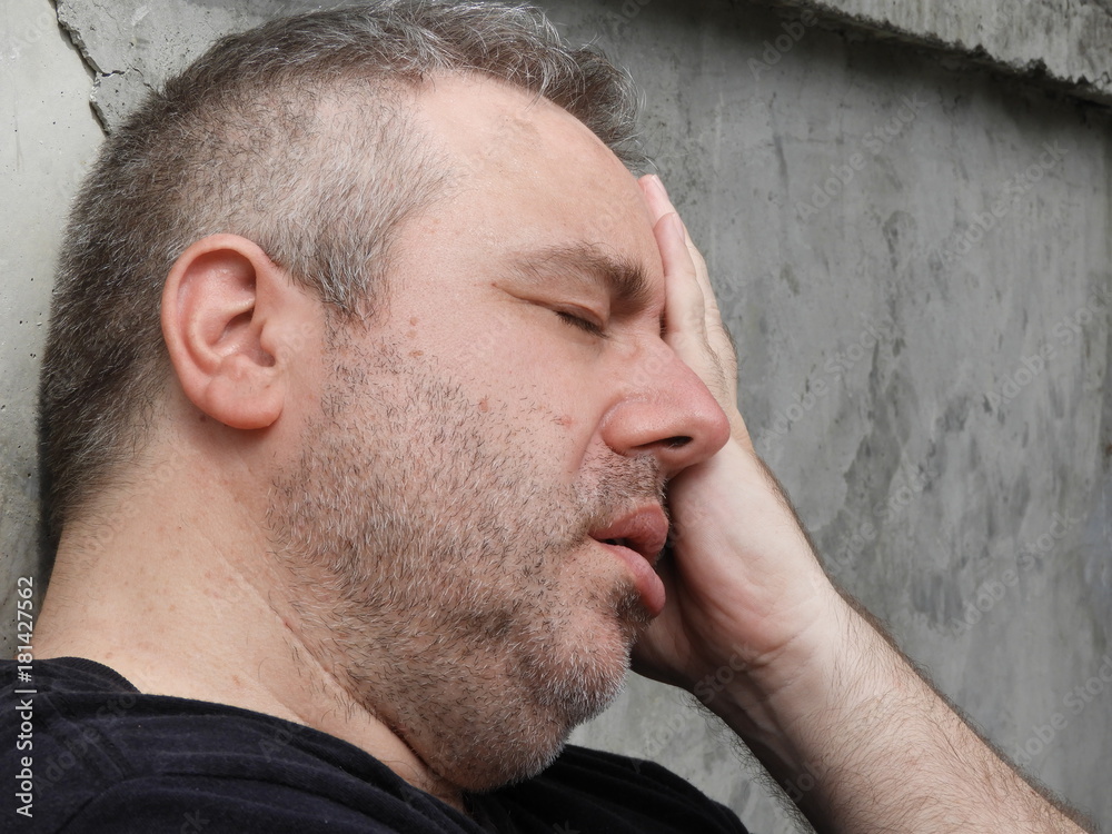 Obraz premium Depressed White Person