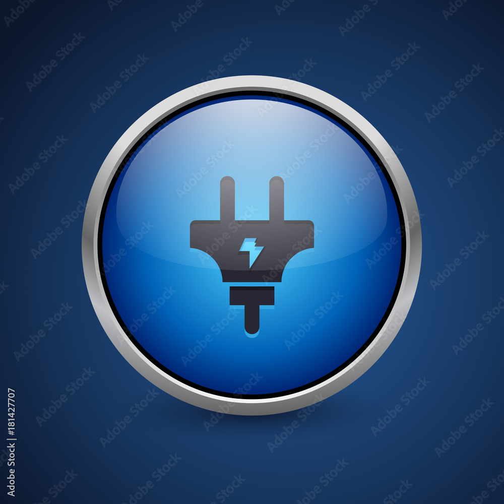 Push Button - Dark Blue Web Icon