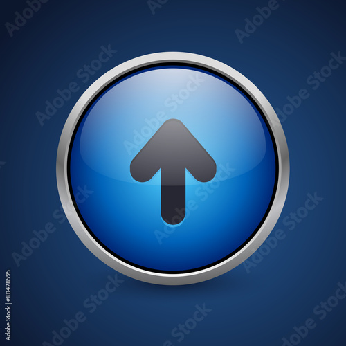 Push Button - Dark Blue Web Icon