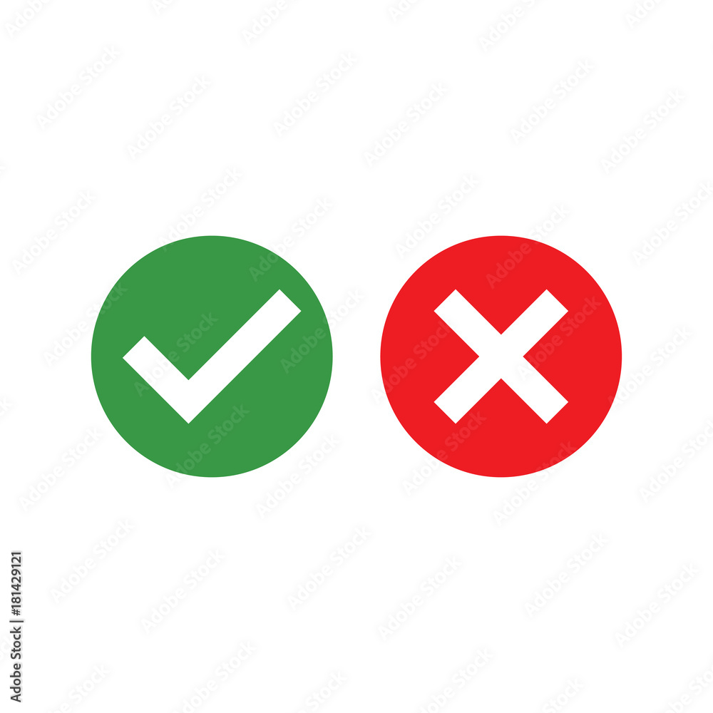Yes or no vector sign Yes or no vector sign