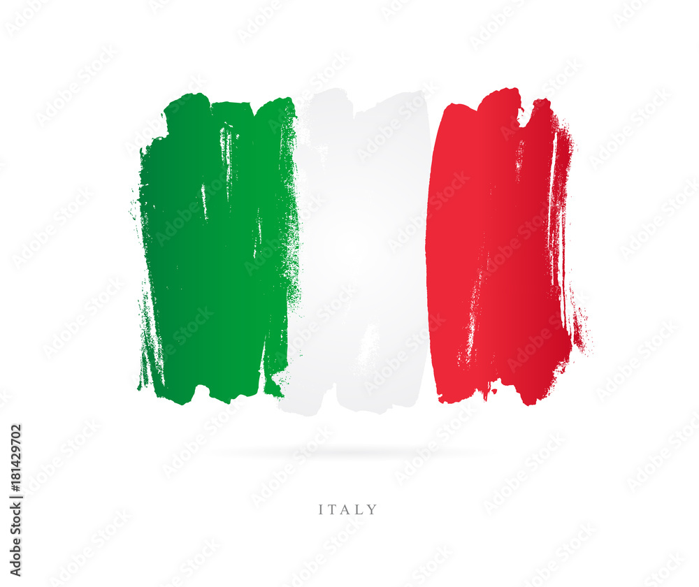 Fototapeta premium Flaga Włoch. Abstrakcyjna koncepcja