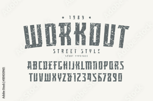 Serif font in the sport style