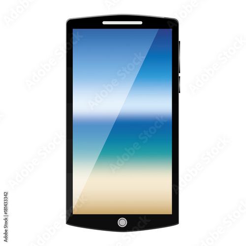 mobile phone gadget technology touch screen vector illustration