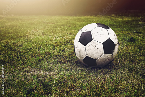 soccer ball on grass © Win Nondakowit