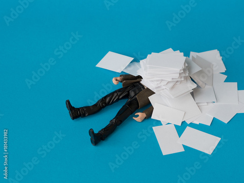 Concept, people swamped with paperwork