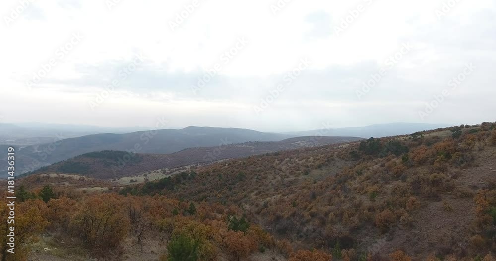 autumn forest aerial view kizilcahamam in Turkey autumn forest aerial view kizilcahamam in Turkey