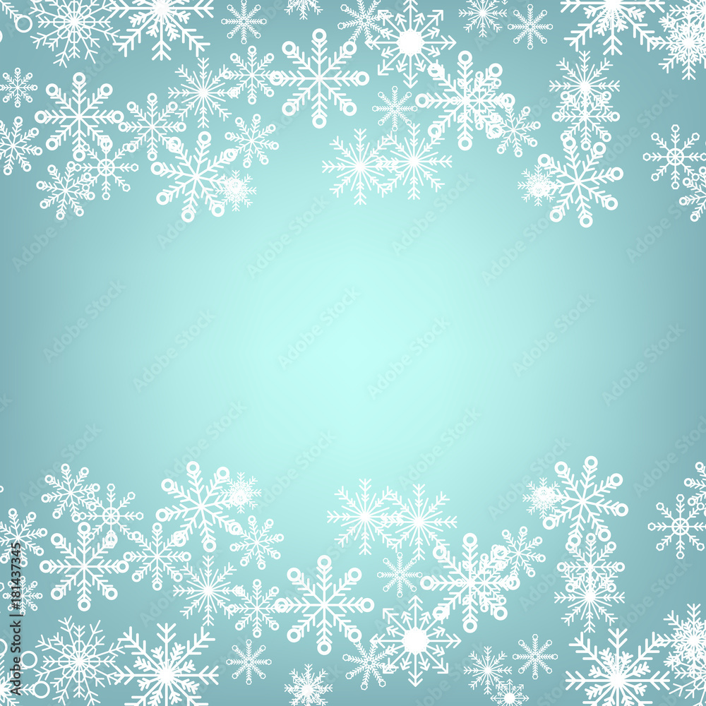 Abstract background. Snowflakes. Set. Different. Snow. Winter. New Year's and Christmas. Abstract background. Snowflakes. Set. Different. Snow. Winter. New Year's and Christmas.