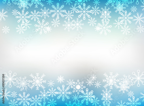 Abstract background. Snowflakes. Set. Different. Snow. Winter. New Year's and Christmas.