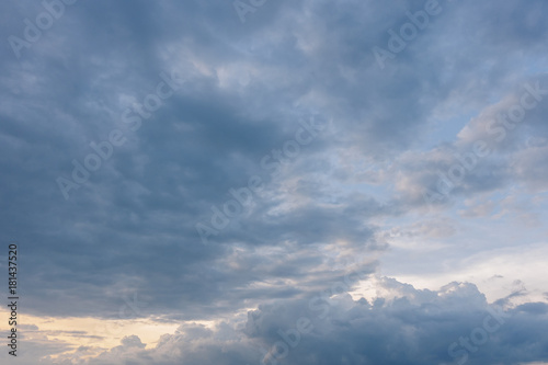 sky with clouds in evening