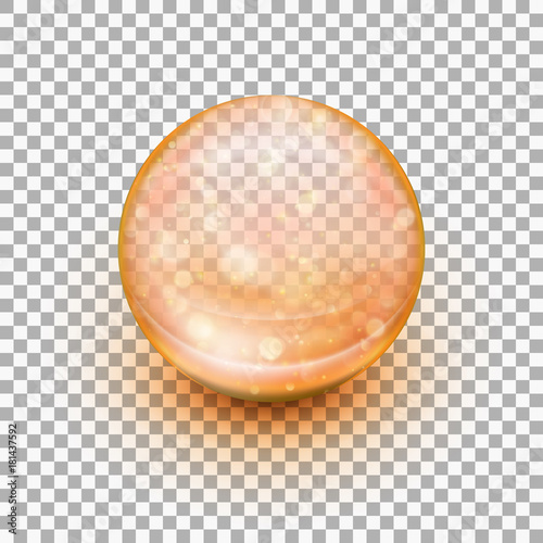 Transparent soft gel capsule. EPS 10