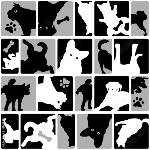 可愛いイヌのパターン