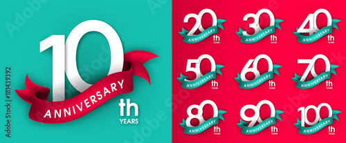 Set of Anniversary emblems , anniversary template design for web, game ,Creative poster, booklet, leaflet, flyer, magazine, invitation card