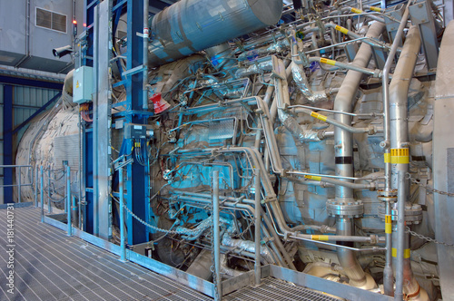 Power generation gas turbine manufactured by Siemens photo