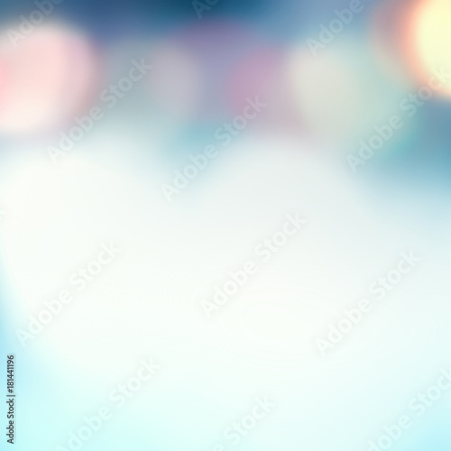Abstract Blurred blue city lights background scene with soft bokeh.