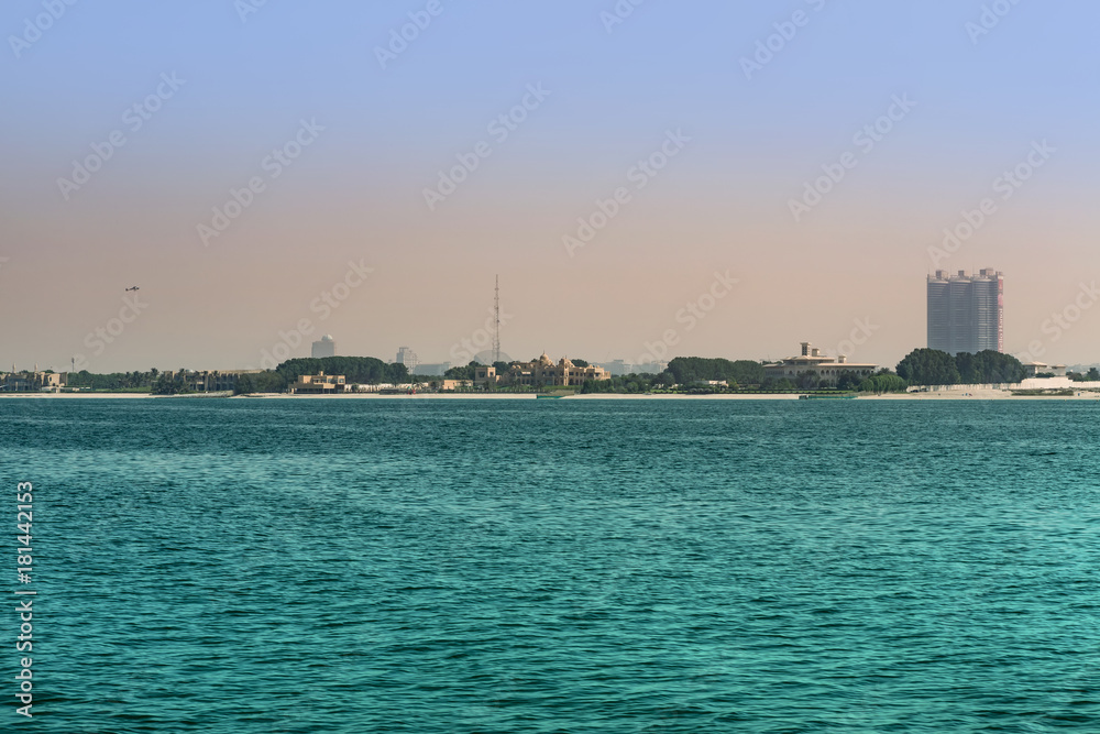 Skyline Dubai from boat, Dubai