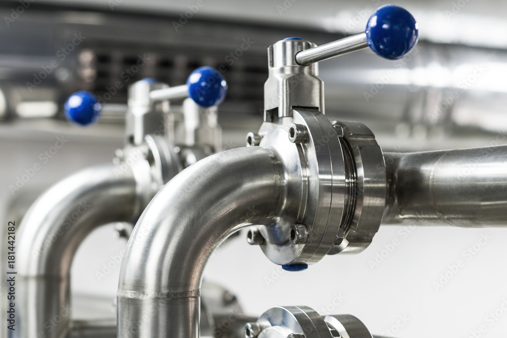 Ball valves made of stainless steel. Ball valves made of stainless steel.