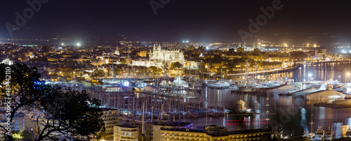 Nightlife in the bay of Palma  Mallorca