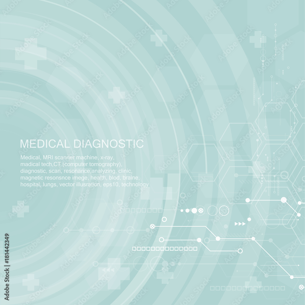 Human body health care, with medical icons, organs, charts, diagrams and copy space.