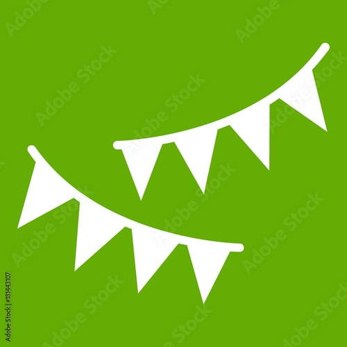 Holiday flags icon green