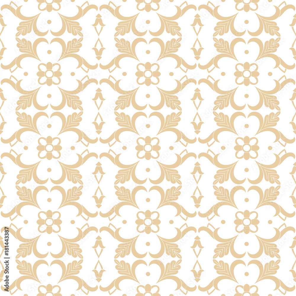 Baroque floral pattern vector seamless. Victorian royal background texture. Damask luxury flower ornament design for wallpaper, textile, fabric, backdrop, carpet.