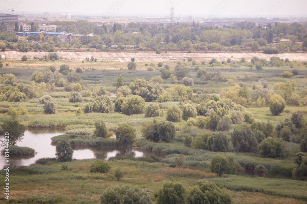 Vacaresti lake and swamp in Bucharest