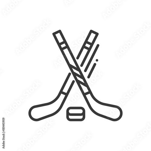 Ice hockey - line design single isolated icon